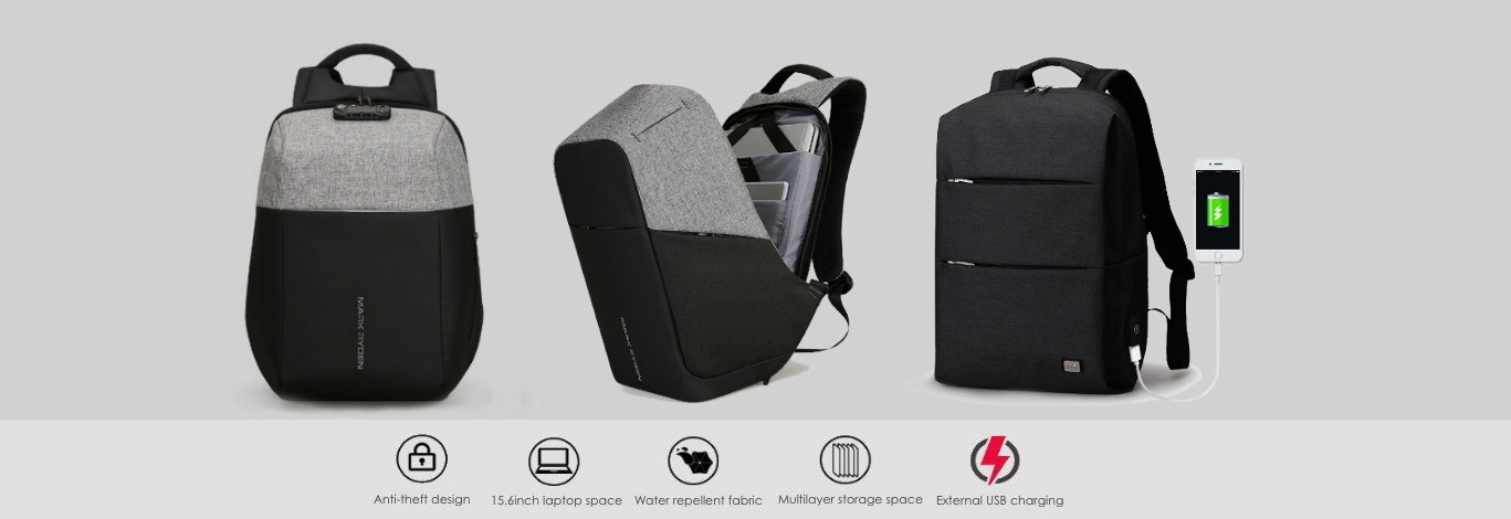 Anti-theft backpacks for 15.6 inch laptop